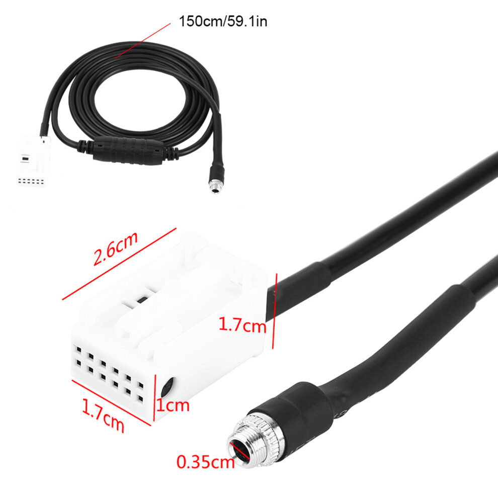 12 Pin Aux Auxiliary Audio Input Kit For Iphone Ipod Adapter Cable For E60 E61 E63 E64 8701324412358