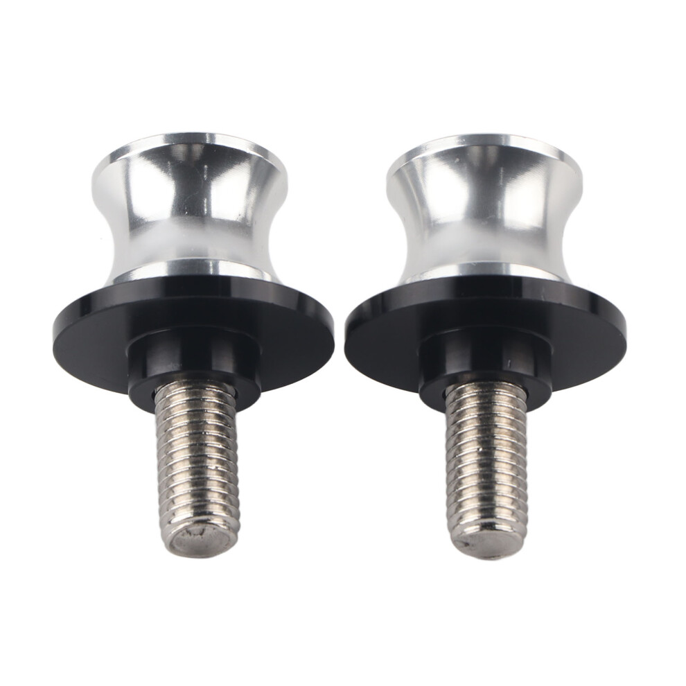 10Mm Motorcycle Cnc Rear Stand Swing Arm Spool Sliders Stand Swingarm Bobbins Silver 4321324413694