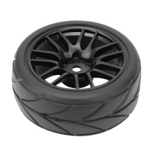 4PCS Rubber RC Racing Tires Car On Road Wheel Rim Fit For HSP HPI 9068‑6081 1/10