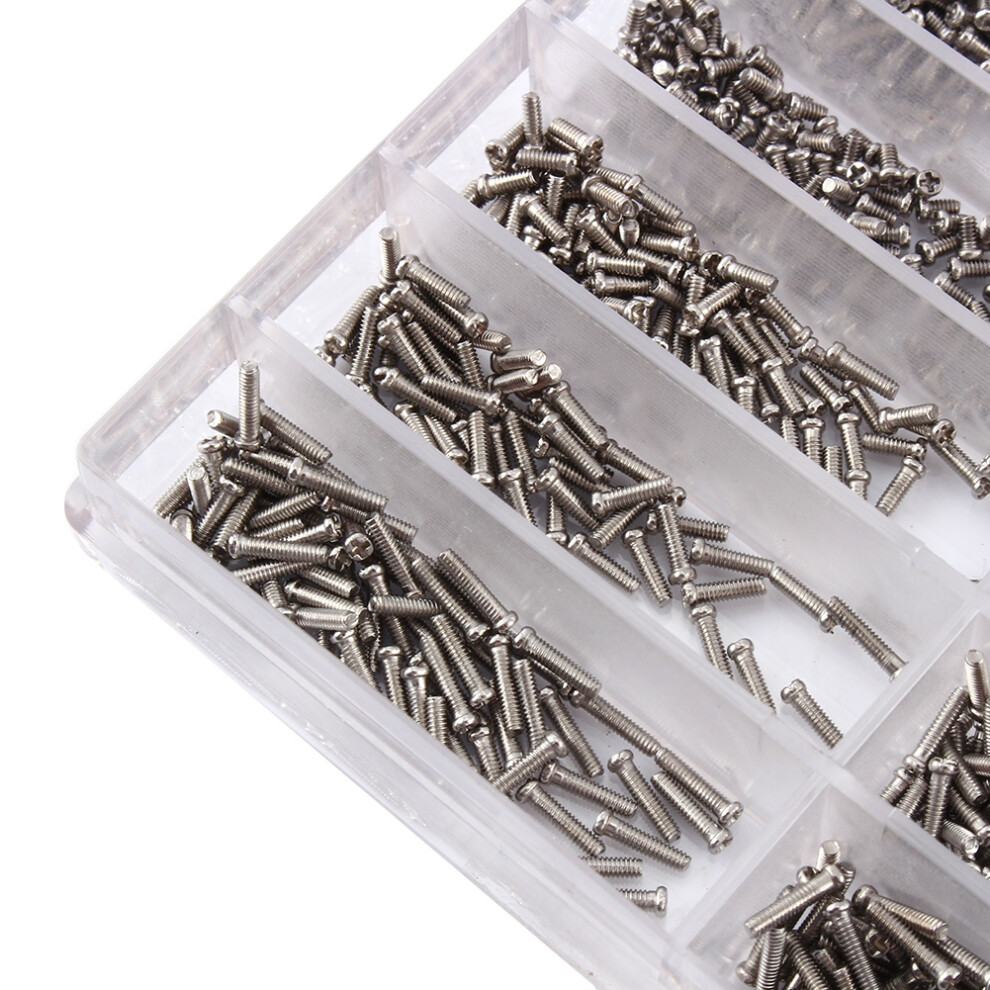 1000Pcs Stainless Steel Screws 1.6-5.5Mm Fr Micro Eyeglass Watch Repair Tool Kit 3541324416728