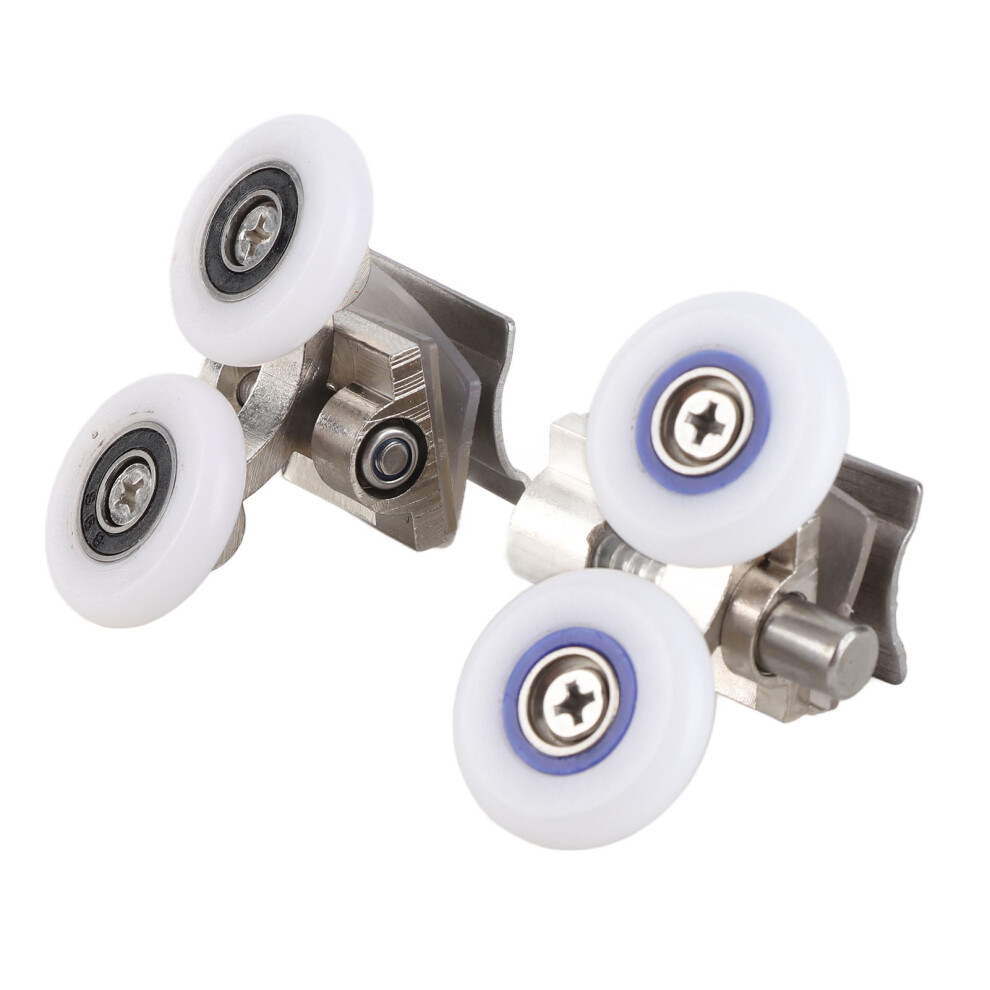 Twin Top Bottom Zinc Alloy Shower Door Rollers Runners Wheels 26Mm Wheel 7681324418325