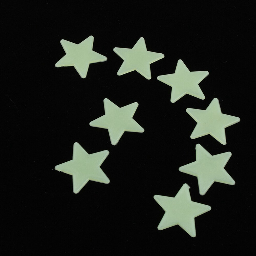 100Pcs 3D Wall Glow In The Star Stickers Decal In Baby Kid Nursery Bedroom Dark