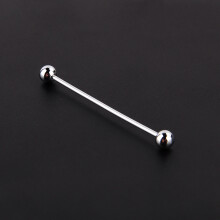 Men Silver Plated Tone Steel Collar Tie Pin Stud Barbell Bar Clip Clasp Brooch 6CM