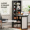 Homcom HOMCOM Convertible Desk with Whiteboard Multi-function Workstation, Black 3