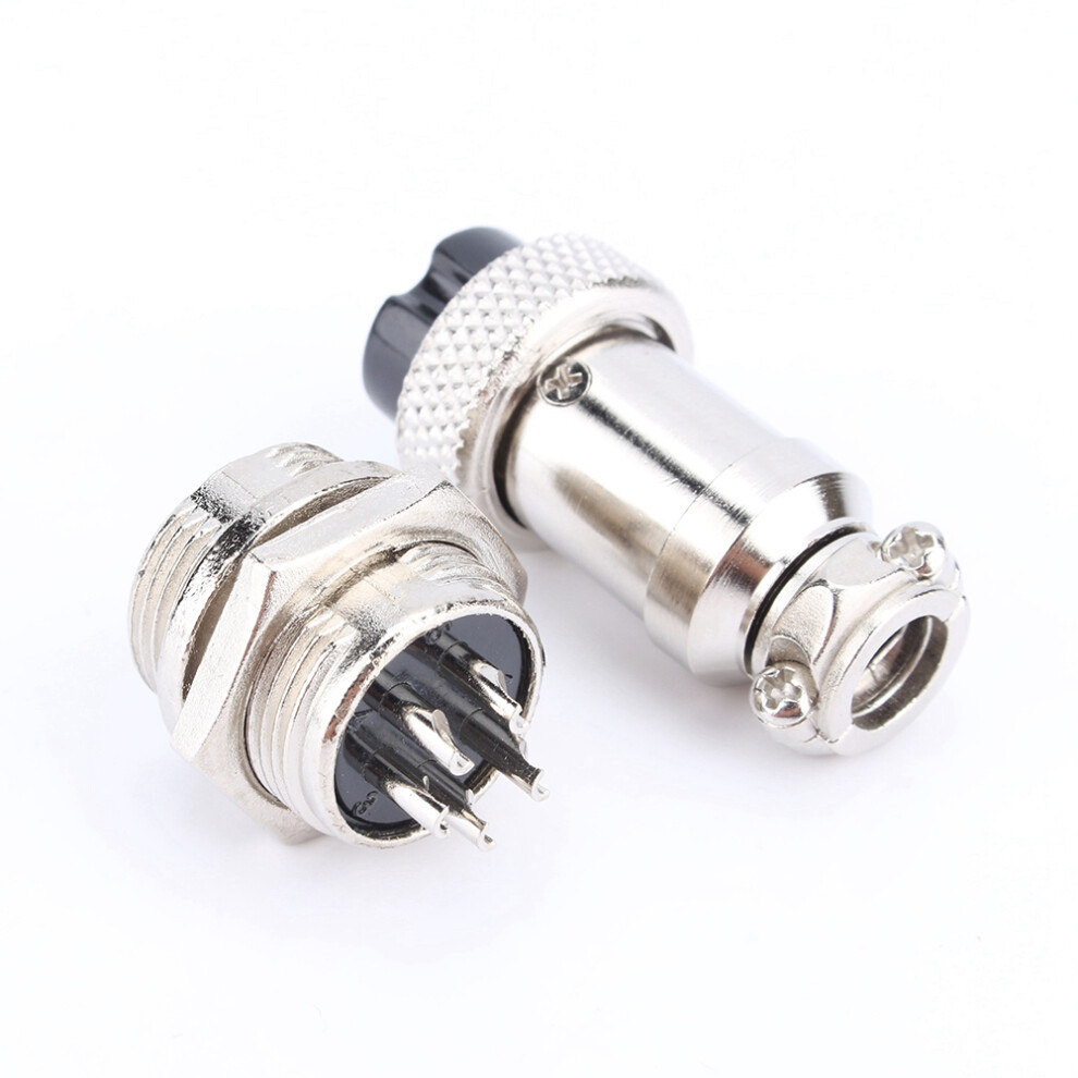 1Set Gx16 5Pins Screw Type Electrical Aviation Plug Socket Connector New 8731324420312
