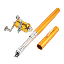 Fishing Rod Reel Combo Kit Set Mini Telescopic Portable Pocket Pen Fishing Rod Pole + Reel Aluminum Alloy Fishing Accessories