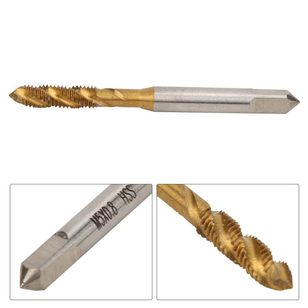 M5 High Speed Steel Hss Screw Thread Metric Spiral Hand Plug Tap Tool 8481324422129