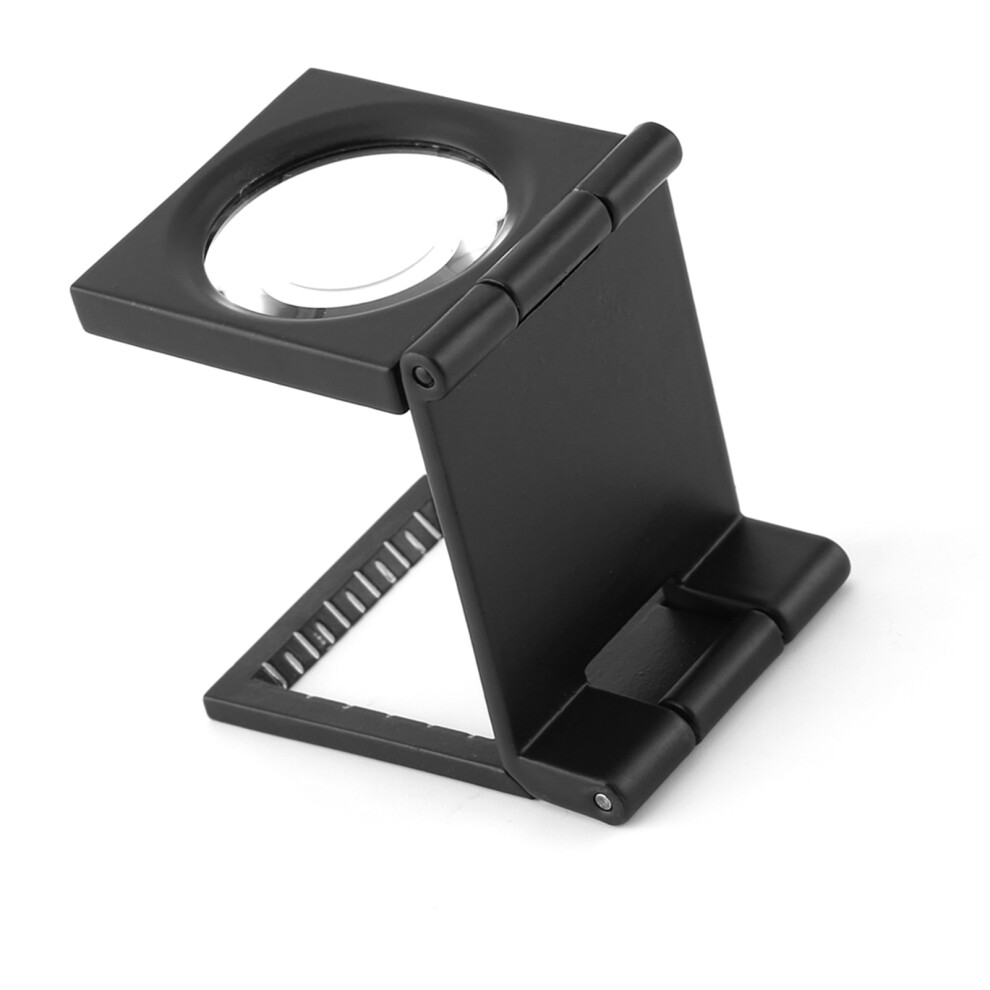 10x28mm Three Folding 10X Magnifier Zinc Alloy Magnifier Magnifying Glass with Scale