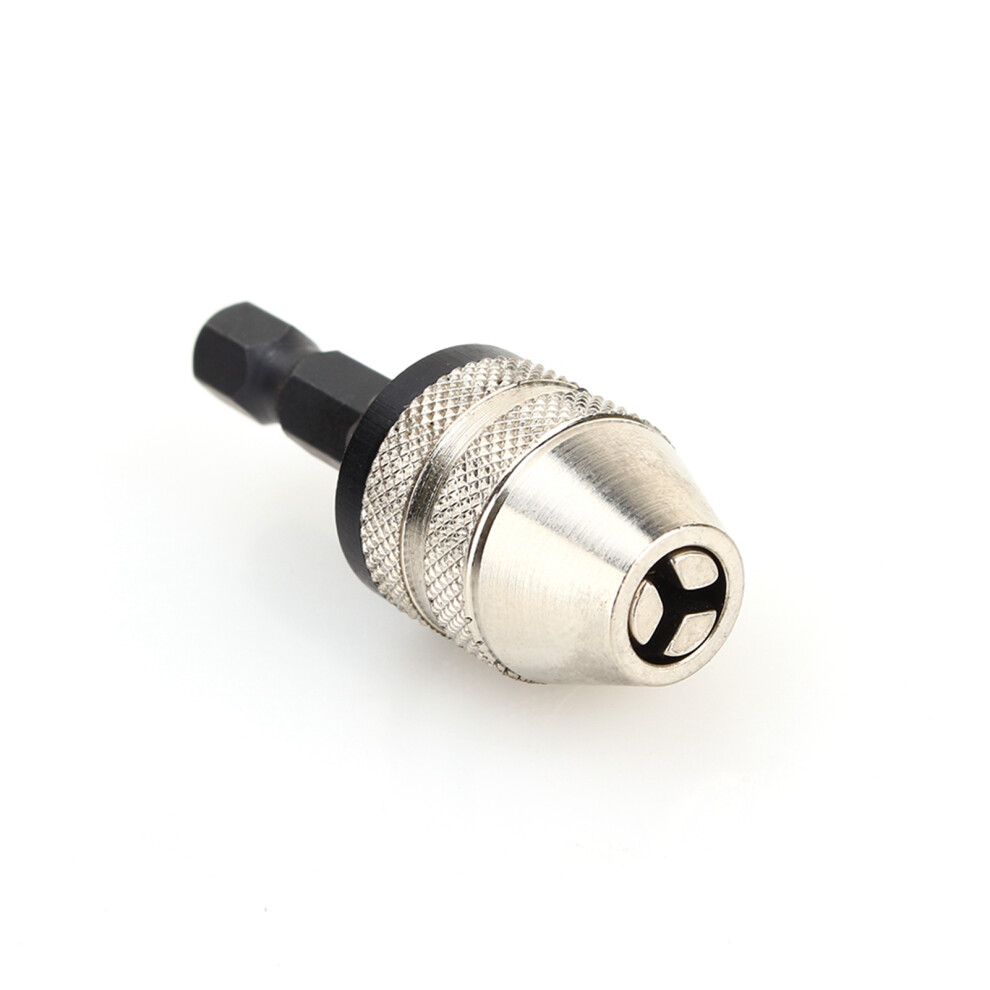 1/4" 0.3~3.6Mm Quick Change Keyless Drill Bit Chuck Hex Shank Adapter Converter 4681324424954
