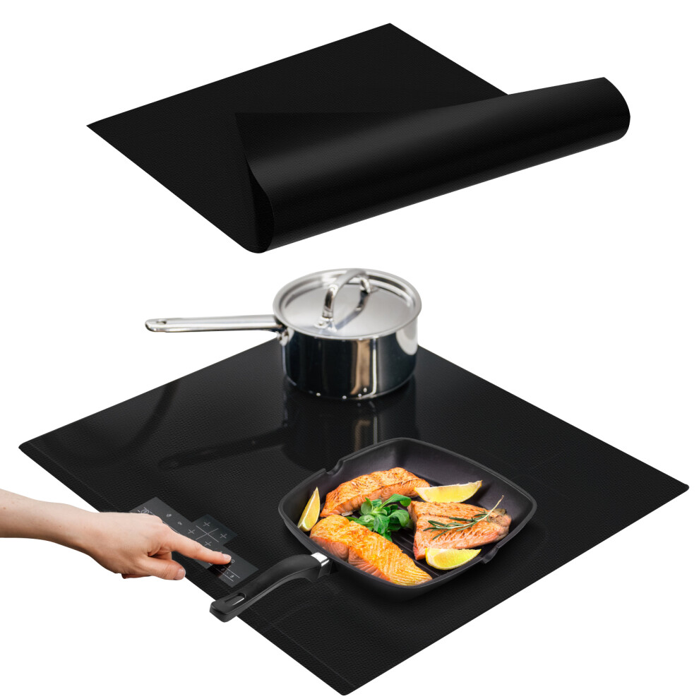 Induction Hob Protector, Cooktop Scratch Protector, Silicone Induction Hob Cover for Kitchen for Induction Stove, Multifunctional Silicone Mats
