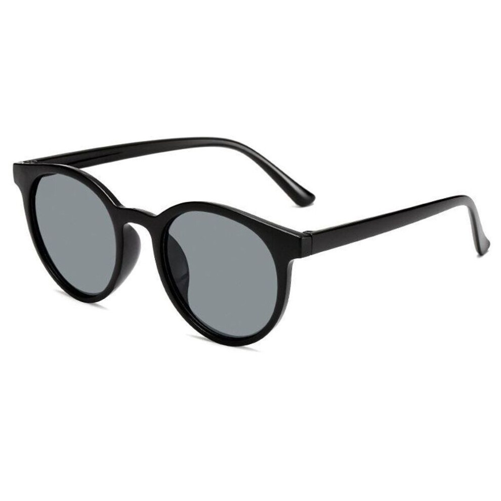 (black) Sunglasses Female Korean Style Trendy Glasses Retro Round Frame Sunglasses Uv Protection