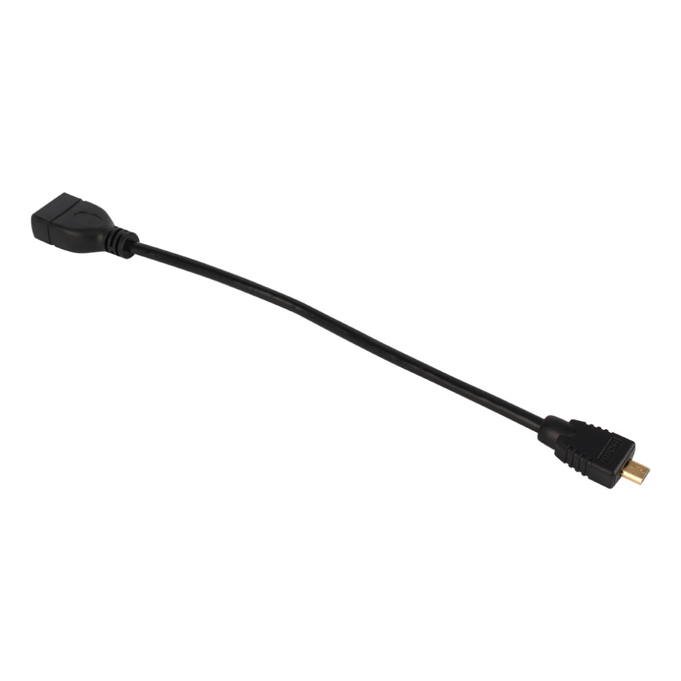 Micro Hdmi Male To Hdmi Female Converter Adapter Extension Cable Wire Cord 1080P Black 5031324426912