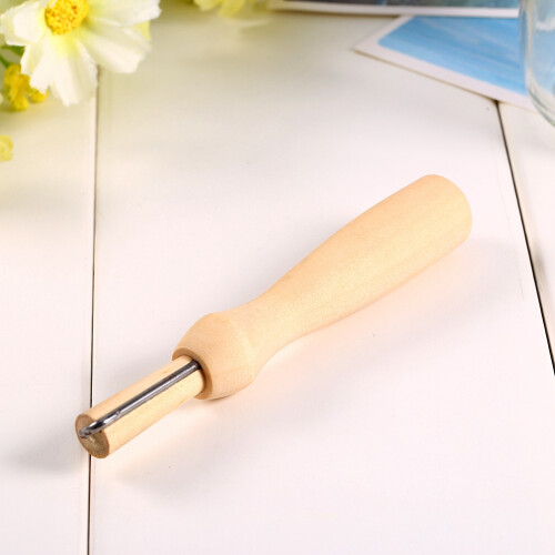 Felting Needle Wooden Handle Holder DIY Knitting Tool For Making Craft 2