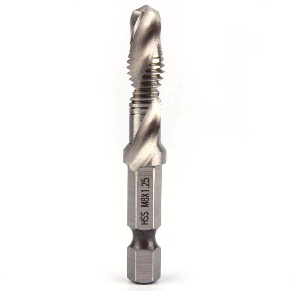 M8 Hss 1/4" Hex Shank Drill & Tap Taper Drill Bits Power Tool Part 3021324427486