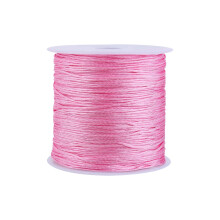 100M x 0.8mm Nylon Chinese Knot Cord Rattail Macrame Shamballa Thread String Pink