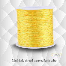 100M x 0.8mm Nylon Chinese Knot Cord Rattail Macrame Shamballa Thread String Yellow