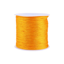 100M x 0.8mm Nylon Chinese Knot Cord Rattail Macrame Shamballa Thread String Golden
