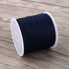 100M x 0.8mm Nylon Chinese Knot Cord Rattail Macrame Shamballa Thread String Dark Blue