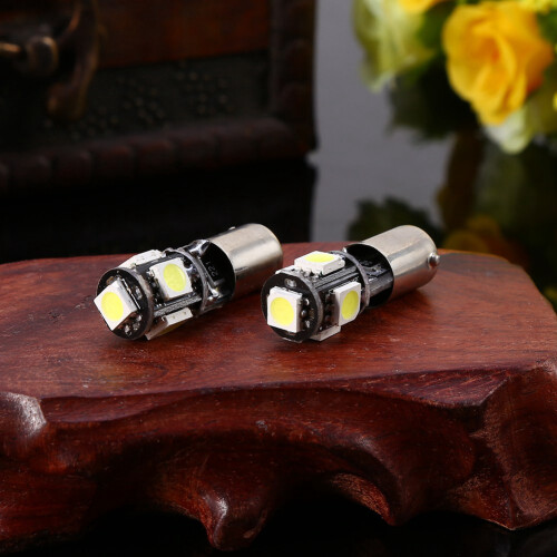 2pcs Car LED Decoder Lamp White Car Interior Decoder Lamp Replacement for Side Parking Light 2