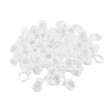 100pcs Disposable Glue Ring Pallet Holder for Eyelash Extension White Plastic Glue Pallet Tatto