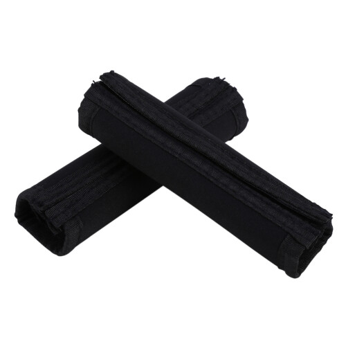 2 Stück schwarze Nylon-Buggy-Griffschutzüberzüge 13 cm x 13,5 cm 2