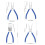 4pc Professional 7" Internal External Straight Bent Circlip Snap Ring Pliers Set 2