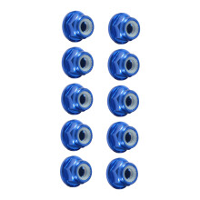 10Pcs M3 Nylon Insert SelfLock Aluminum Nuts Hex Lock Nut Royal Blue