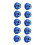 10Pcs M3 Nylon Insert SelfLock Aluminum Nuts Hex Lock Nut Royal Blue 1