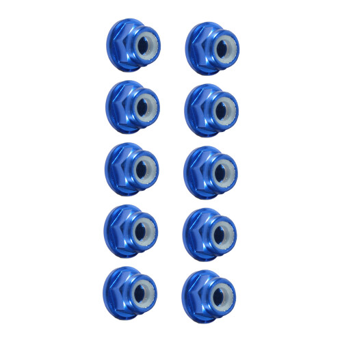 10Pcs M3 Nylon Insert SelfLock Aluminum Nuts Hex Lock Nut Royal Blue