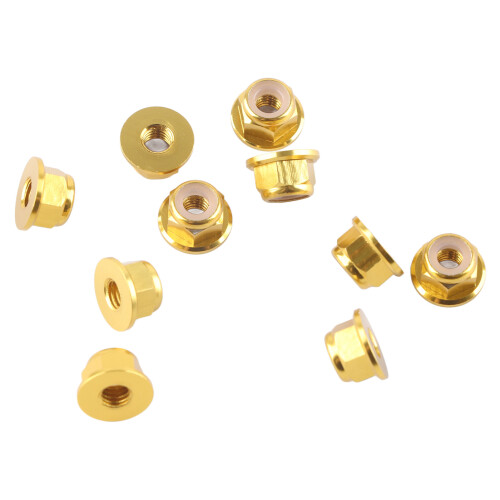 Anodize M4 Nylon Insert SelfLock Nuts Hex Lock Nut Aluminum Alloy 10pcs Set 1