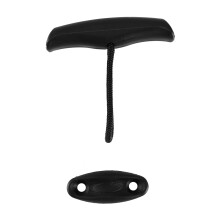 2er Set Ersatzgriff für Kajak mit Schrauben – Schwarz, 10 cm Konturierter Griff