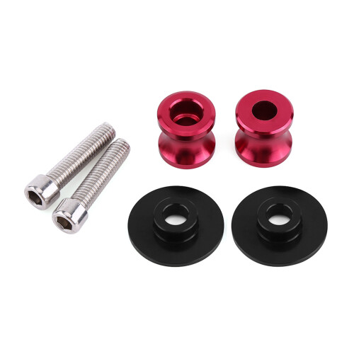 Motorrad CNC Hinterreifenständer Swingarm Spool Bobbins 6mm Rot 2