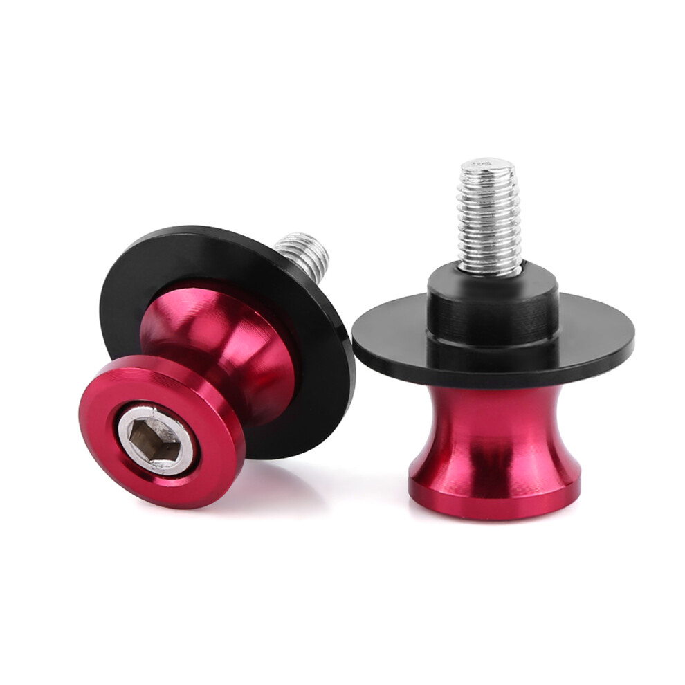 Motorcycle Cnc Rear Stand Swing Arm Spool Sliders Stand Swingarm Bobbins(6Mm, ) Red 8271324434570