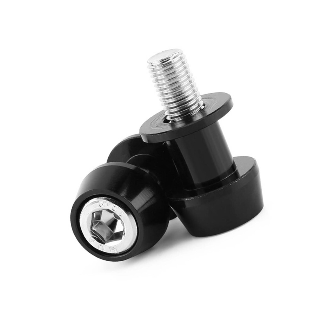 Motorcycle Cnc Aluminium Alloy Swing Arm Spool Sliders Stand Swingarm Bobbins(10Mm, ) Black 3501324434757