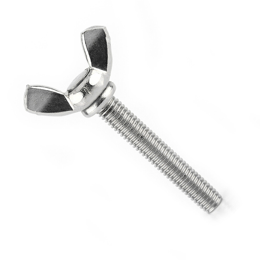 5Pcs M6 304 Silver Stainless Steel DIN316 Wing Fastener Screw Bolts (M6*40)