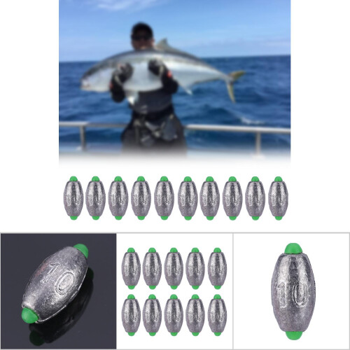 10pcs 5 Sizes Removable Split Shot Sinkers Weights Fishing Sinker Tackle Kits
