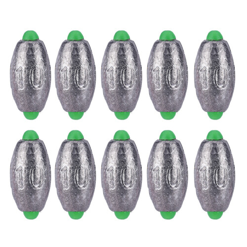 10pcs 5 Sizes Removable Split Shot Sinkers Weights Fishing Sinker Tackle Kits 1