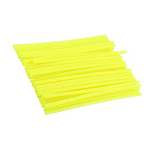 36pcs Wheel Spoke Protector Motocross Rim Skin OffRoad Motorcycle Guard Wraps Kit Bright Yellow