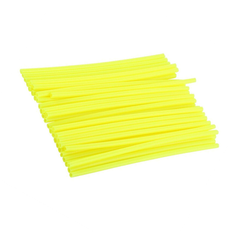 36Pcs Wheel Spoke Protector Motocross Rim Skin Offroad Motorcycle Guard Wraps Kit Bright Yellow 4641324437170