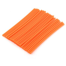 36pcs Wheel Spoke Protector Motocross Rims Skins Off Road Motorcycle Guard Wraps Kit Orange