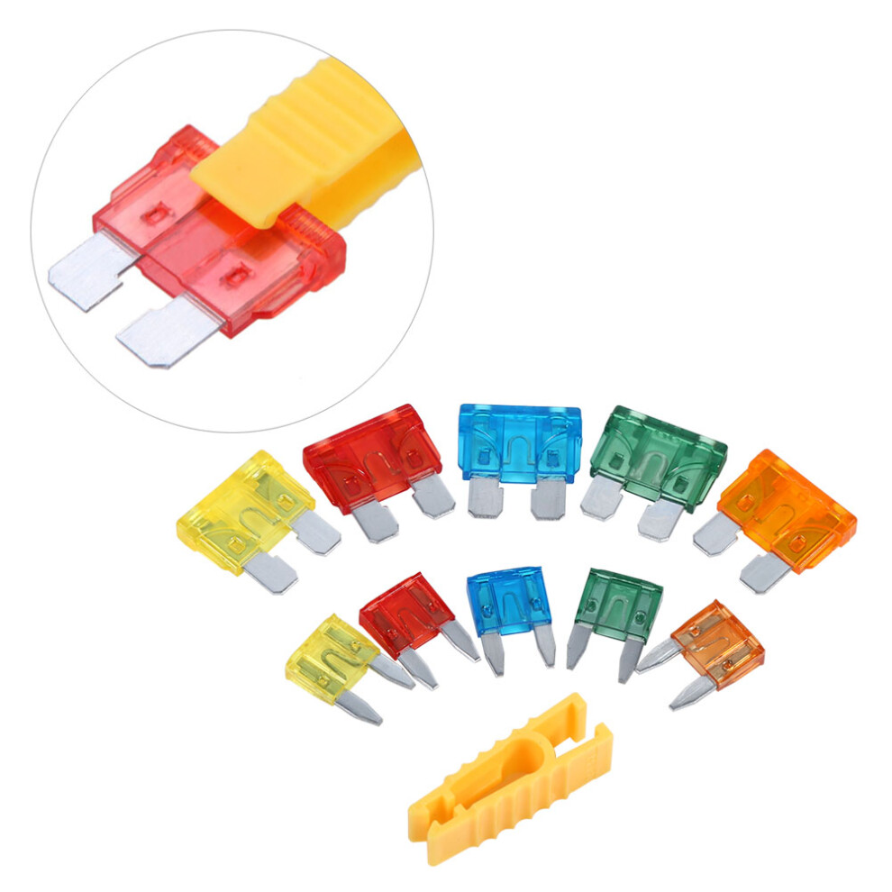 50Pcs Assortment 5A 10A 15A 20A 30A Car Blade Fuse With Clip Auto Standard Mini Fuse 4191324437422
