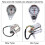 12V Universal Motorcycle Odometer Speedometer LED Backlight Signal (Silver) 7