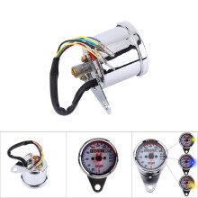 12V Universal Motorcycle Odometer Speedometer LED Backlight Signal (Silver)
