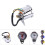 12V Universal Motorcycle Odometer Speedometer LED Backlight Signal (Silver) 1