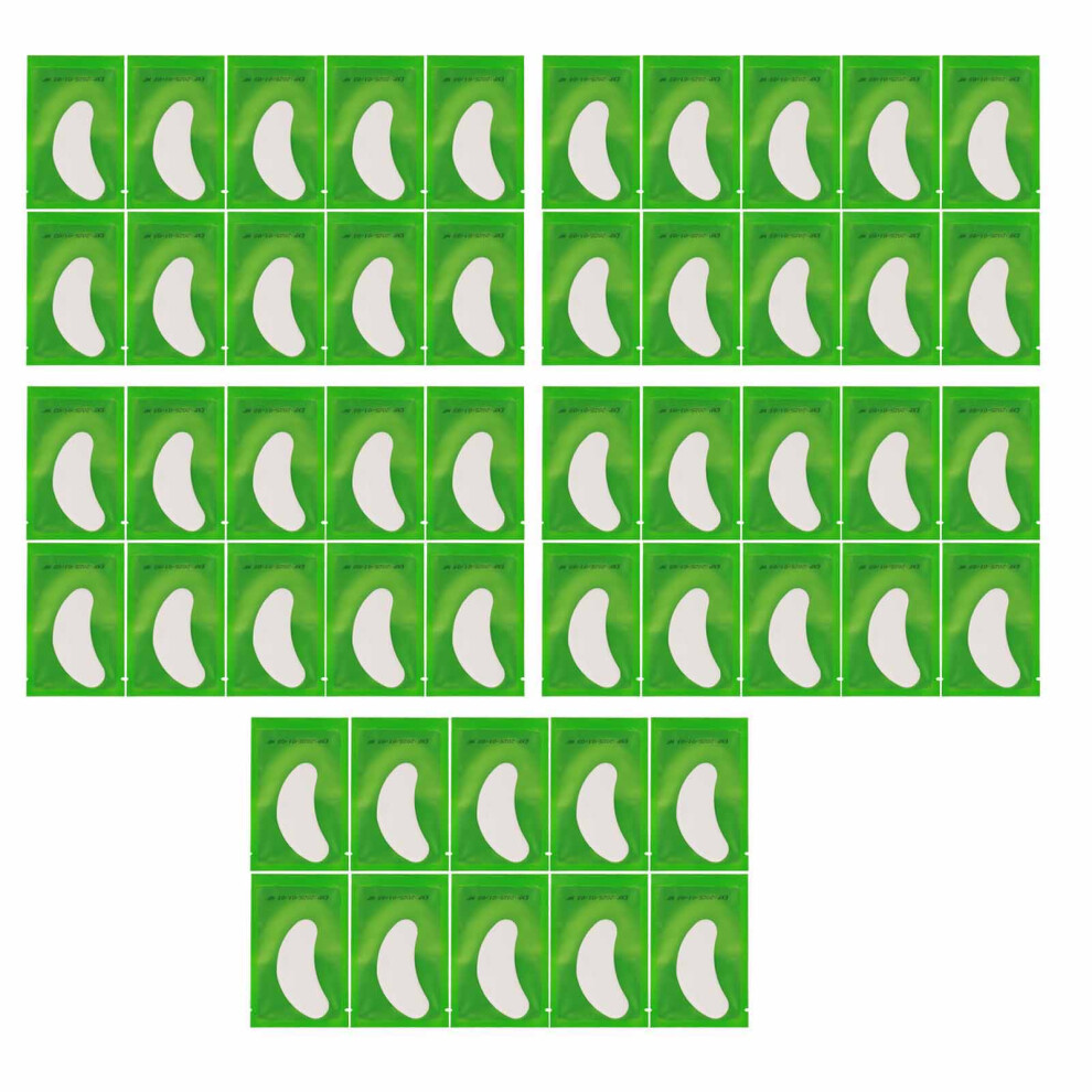 50Pairs/Set Grafted Eyelash Extension Hydrogel Under Eye Gel Pad Patch Mask Sticker Tape Green