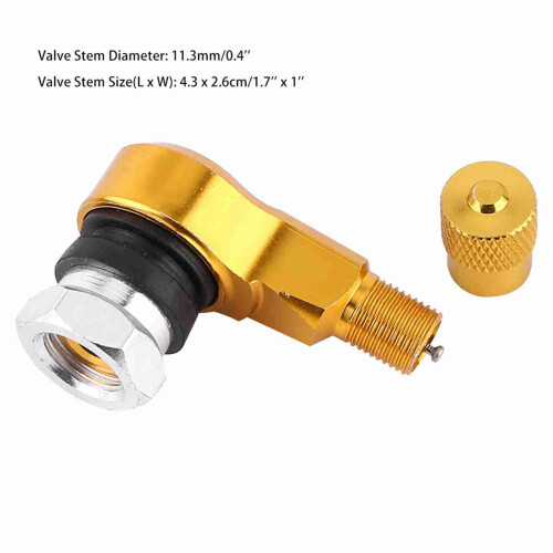 2 Stück 11,3 mm Aluminium Motorradventile mit 90 goldfarben 1