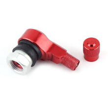 2 Stück 11,3 mm Aluminium Motorradventilverlängerung mit 90 Rot
