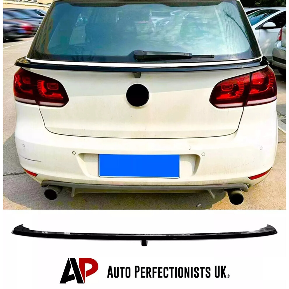 For Vw Golf Mk6 Rear Mid Spoiler Wing Lip Body Kit Gtd Gti R20 Tsi Tdi Black 5061072665516