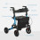Homcom HOMCOM Folding Rollator Walker with Seat, Backrest, Bag, 4 Wheels, Blue 9