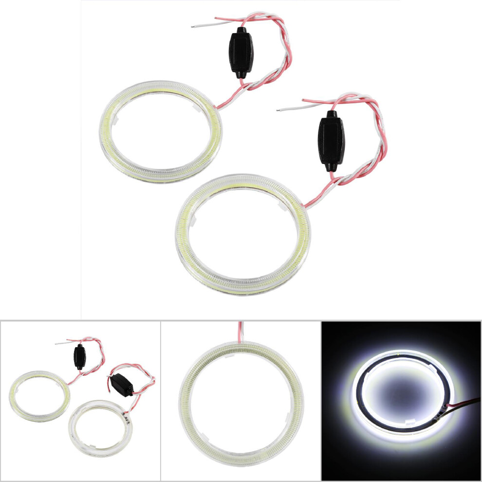 1Pair Auto Halo Rings Angel Eye Cob Chips Headlight Drl Led For Motorcycle Car 60Mm 6941324445433